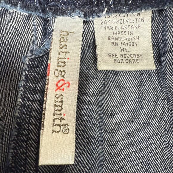 Hasting & Smith Womens Size XL Blue Elastic Waist Denim-Style Pants Relaxed Fit - Picture 3 of 9